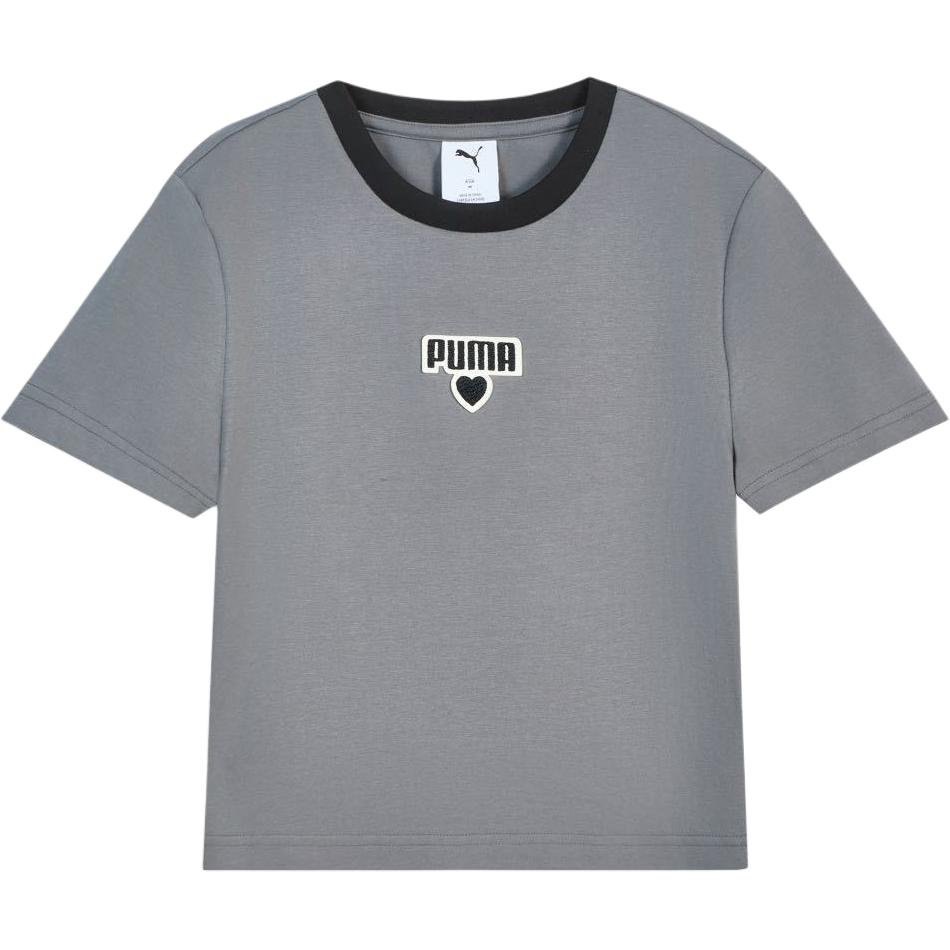 Puma Graphic Small Baby Retro Slim Fit Crew Neck Short Sleeve T-Shirt Baby tops 695498-15 S