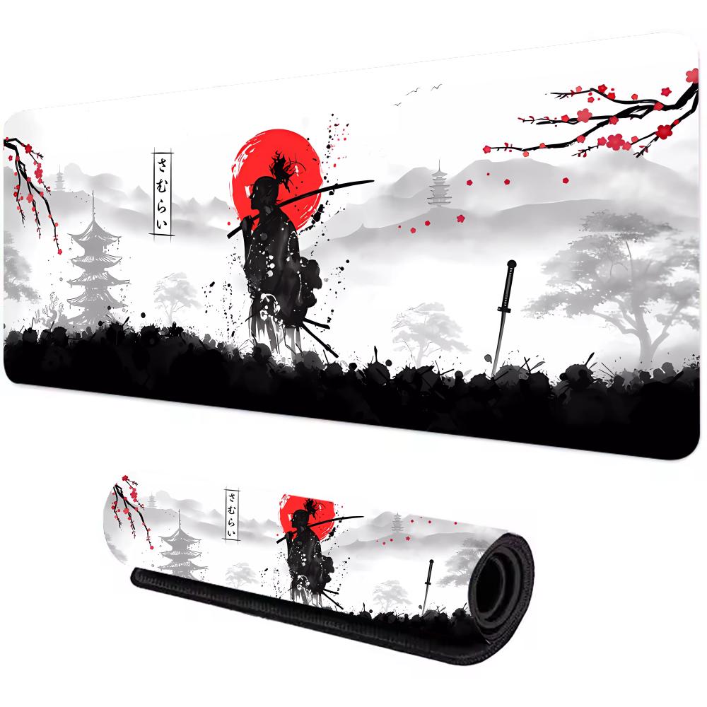 Mouse Pad Războinic Samurai Accesorii Computer Gamer Covoraș Masă Tastatură Mousepad Negru Companie Gaming Laptop Accesoriu Birou PC