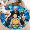 Onepunch Man Round Area Rug Carpet Rug For Living Room Bedroom Sofa Playroom Decor Nonslip Floor Mat