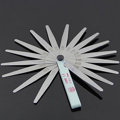 0.02 To 1 Mm 17 Blade Stainless Steel Thickness Gap Metric Filler Feeler Gauge Measure Tool for Feeler Gauge Valve Shim