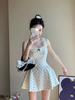 Pure Desire Spice Girl Polka Dot Lace Suspender Dress Women's Spring New Waist Short Tutu Skirt Trendy Vest Skirt
