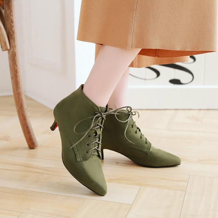 Source Autumn and Winter New Pointed  Shoes British Lace-up Short  Boots Martin Boots and Bare Boots Large Size