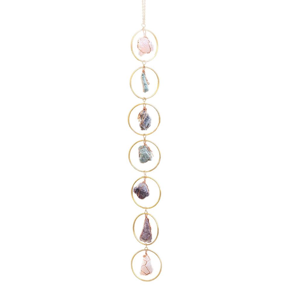 

Crystal Raw Stone Wind Chime Hanging Ornament Home Wall Decor Type A