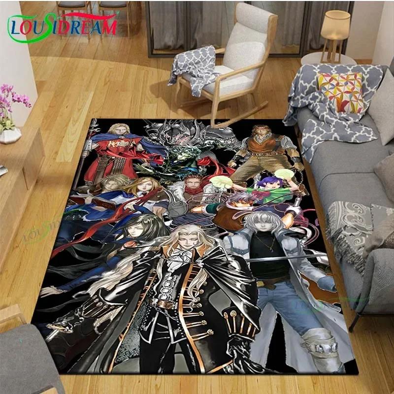 2025 Game 3D C-Castlevania Dracula Carpet Living Room Bedroom Bedside Mat Fashion Floor Mat Area Rug Door Mat Bedroom Decoration