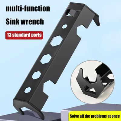 New Version of Sink Wrench Faucet Four Finger Hexagonal Wrench Bathroom Wrench Tool Household Maintenance Water Pipe Tool