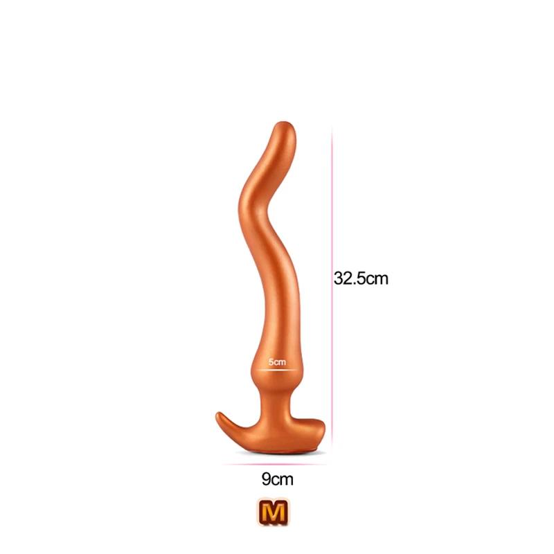 Flüssigsilikon 27-38CM Überlänge Analplug Fingerdildo Stimulieren Anus Vagina Sexspielzeug Buttplug Penis Masturbator Analdehner