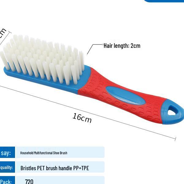 Soft Bristle Multifunctional Shoe Cleaning Brush - Gentle, Long Bristles for Effective Household Use