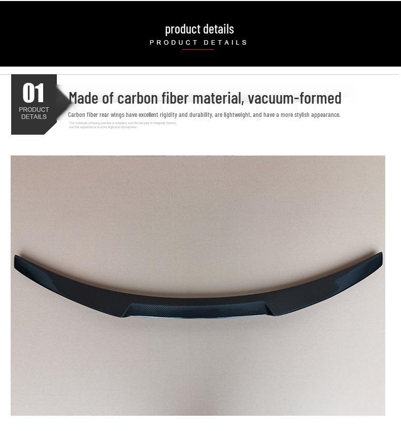 Carbon Fiber Rear Wing for BMW 3 Series G20/G28, M4-Style Tail Wing Diffuser.