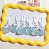 Glow in The Dark Ghost Keychain Set Small Resin Miniature Halloween Luminous Tiny Assorted Spooky Figurine