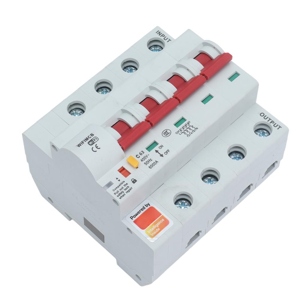 Circuit Breaker Smart WiFi Bluetooth 4P Remote Switch AC 400V with Safety Lock for Home63A