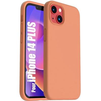 Protective Case - Silicone - for iPhone 14 - Ultra Slim - Orange - Anti-slip