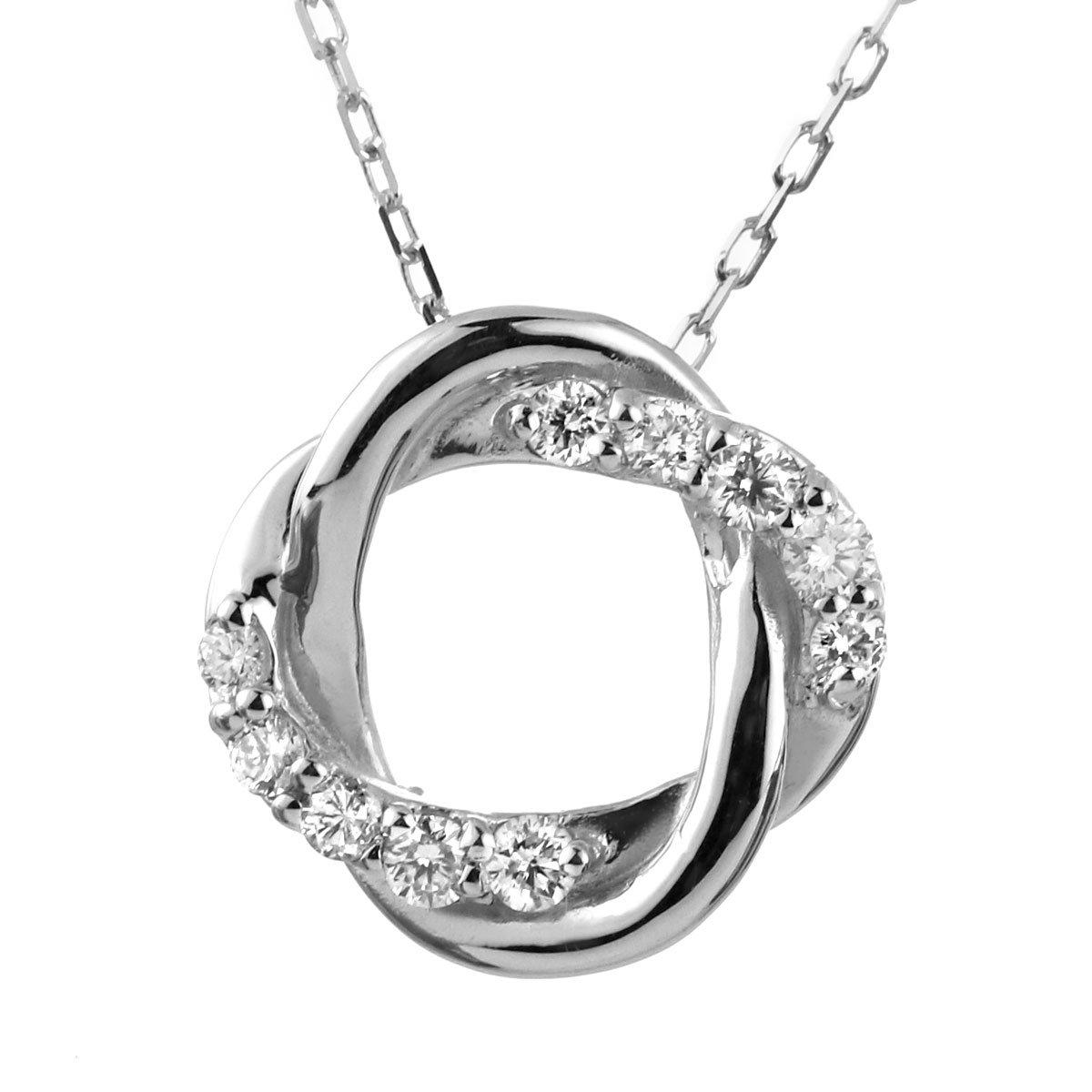 

SUEHIRO 18K White Gold Pendant Necklace 10-Diamond