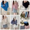 2023 Early Autumn V-Neck Chunky Knit Sweater - Women's Slim, Casual, and Simple Design