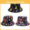 Colorful Mushroom Print Fisherman Hat Bucket For Outdoor Sports And Sunshade Unisex