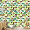 Wallpaper Elephants Animals Flowers Hearts for Living Room and Bedroom 50x1000