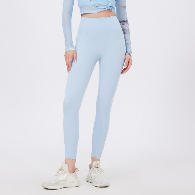 Womens High-Waisted Seamless Yoga Leggings Quick-Dry Running Pants Tight Fit Workout Trousers Gym Outdoor Exercise