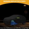 Motoforti Waterproof Car Cover Car Outdoor Full Car Cover for Nissan X-TRAIL 210DBlack Blue with Door Zipper