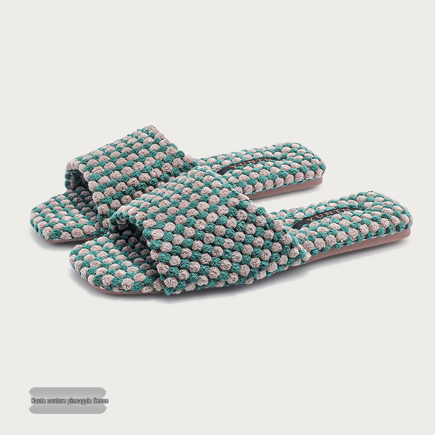 

Autumn Light Luxury Soft Open-Toe Slippers, Skin-Friendly, Anti-Slip, Lightweight Beef Tendon Sole, Unisex Indoor Home Shoes. 36/37 (fits size 35-36)