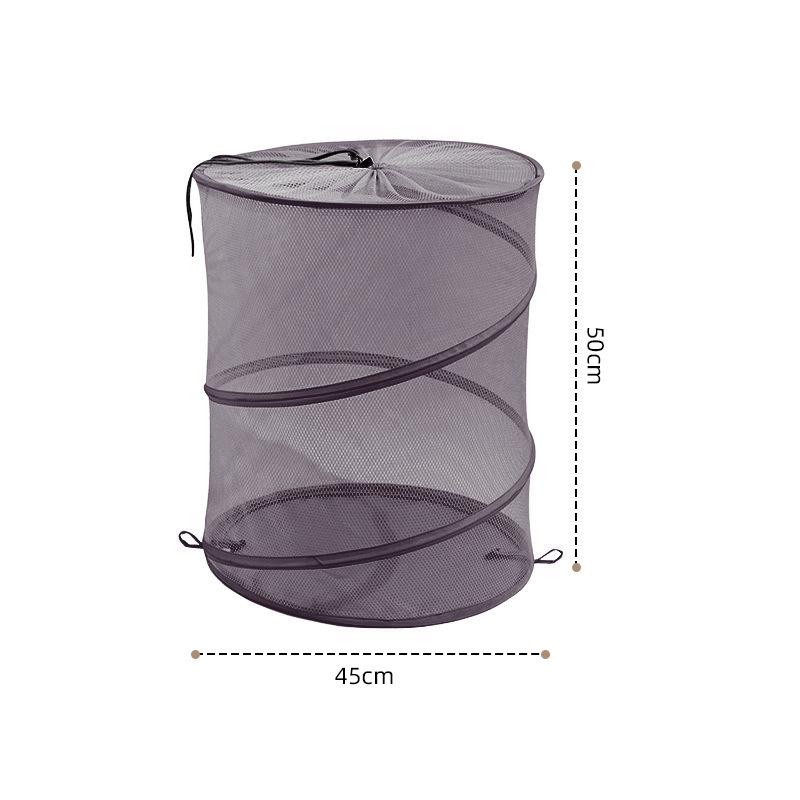 Large Foldable Cylindrical Laundry Basket with Drawstring for Dirty Clothes and Daily Necessities Storage