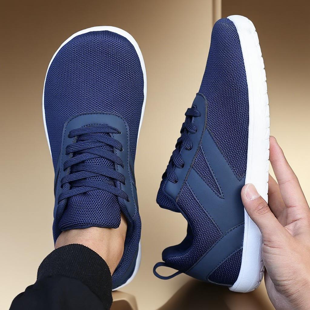 Fashion Men's Wide Toe Box Walking Shoes with Zero Drop Anti Slip Rubber Outsole Wide Version Minimalism Barefoot Shoes Flat Shoes 2025