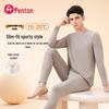 Fenteng Men's Thin Crew Neck Thermal Underwear Set