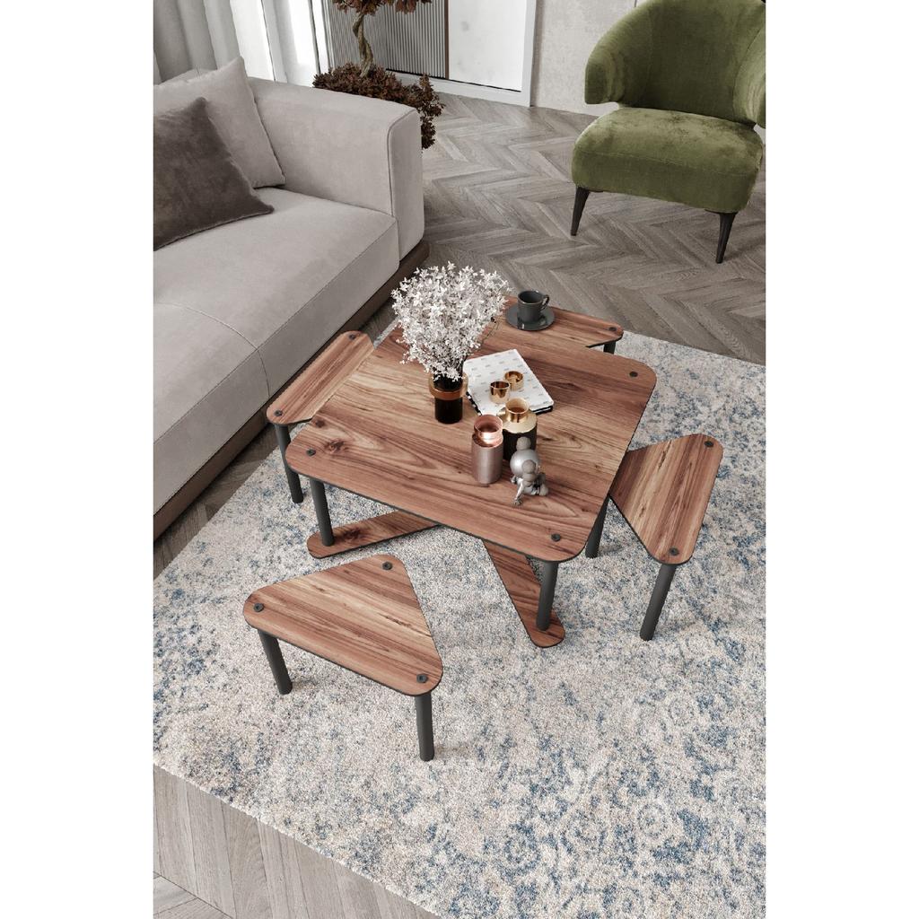 Pizza Coffee Table Square Walnut