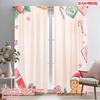 2pcs,2D Plane Printing Minimalist Curtains Christmas Bell Presents Stocking Polyester Easy Install (without Rod) Decorations