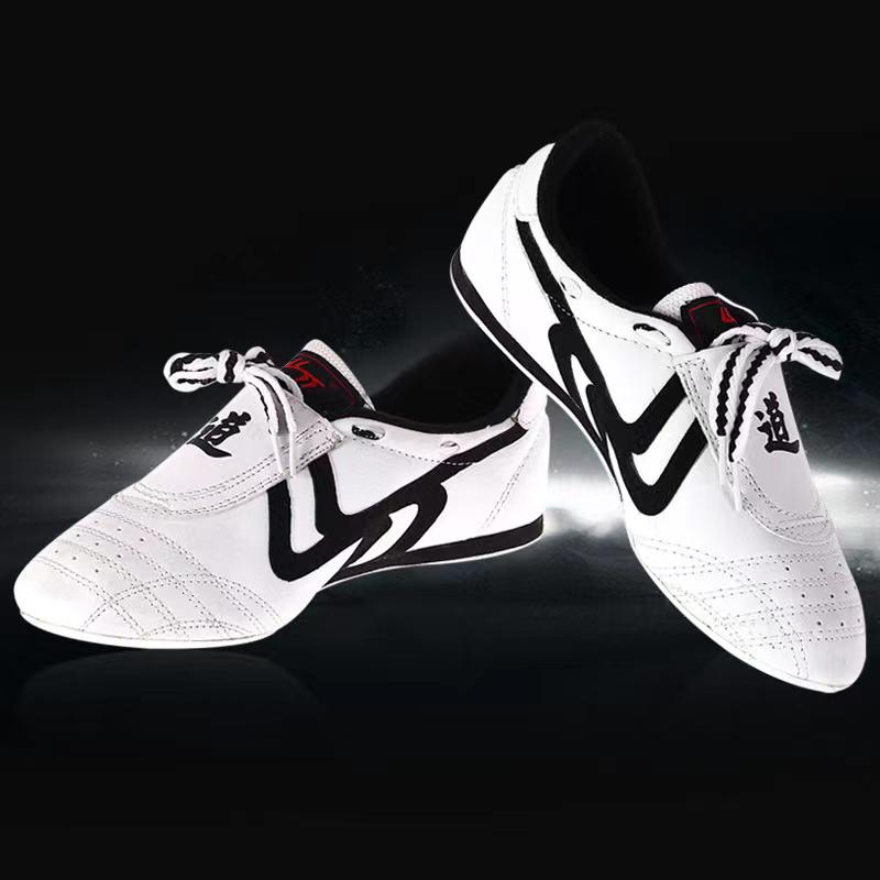 Kid Size 26-45 Taekwondo Shoes Martial Arts Adult Men Women Breathable Sneakers Soft Tai Chi Karate Shoes White Sneakes