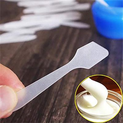 50 Adet Plastik Spatula Seti, 4 Renk 8.2x1.5cm Kozmetik Karıştırma Kürekleri Kremler Yüz Maskesi Makyaj İçin