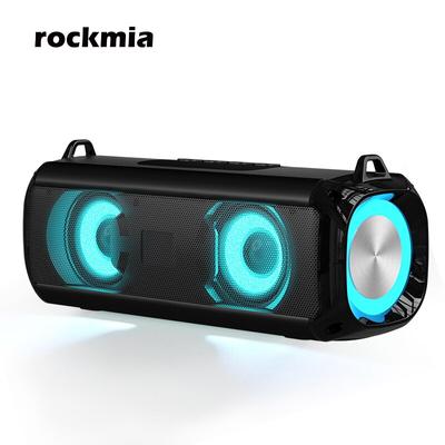 Rockmia – haut-parleur à lumières LED RGB EBS-045 BT 5.0, Portable, sans fil, Bluetooth, lecteur de musique, microphone intégré, Support de carte TF