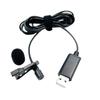 Mini Portable Lavalier Microphone USB Hands-free Cord Line Omnidirectional Microphone for Computer Laptop Mobile Phone