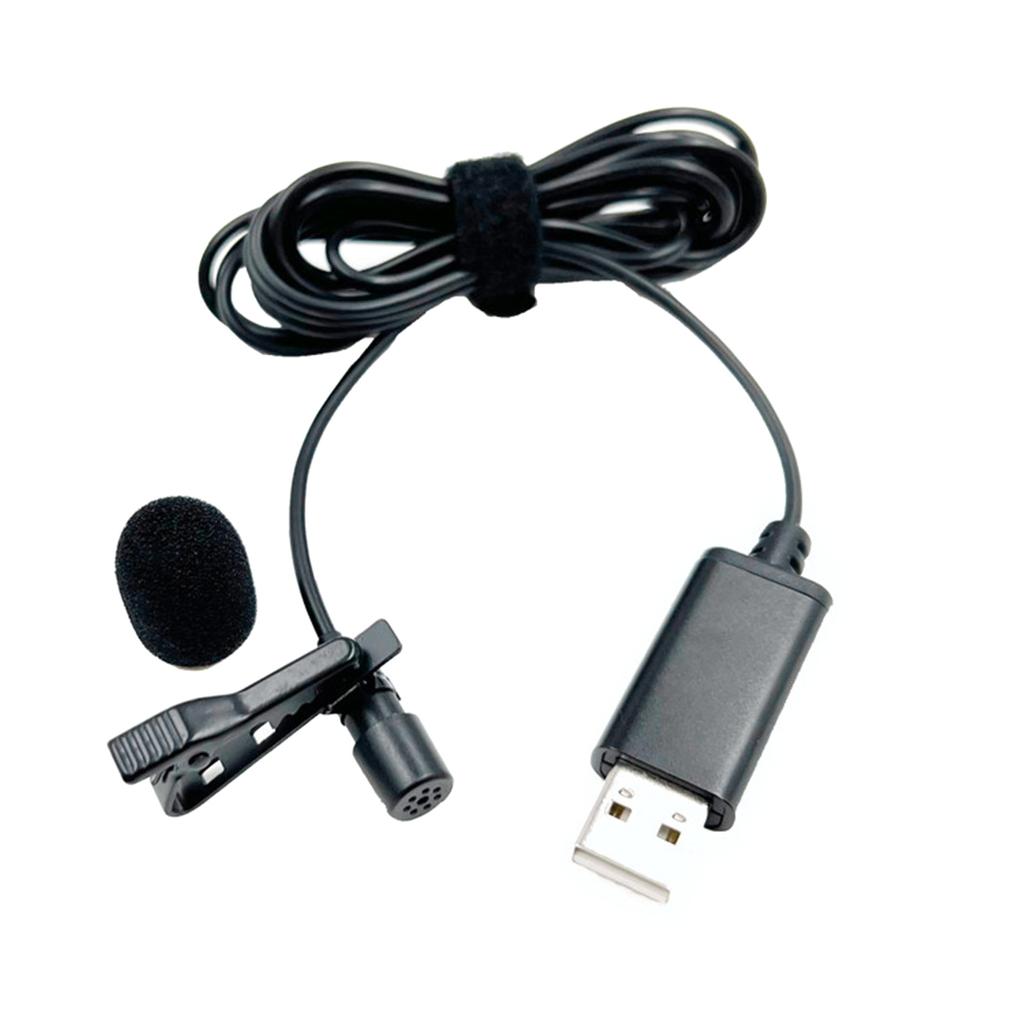 Mini Portable Lavalier Microphone USB Hands-free Cord Line Omnidirectional Microphone for Computer Laptop Mobile Phone