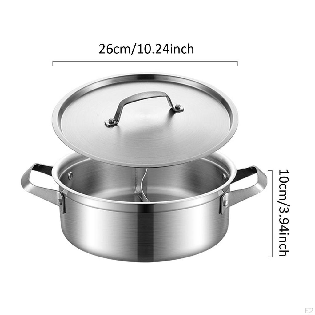 Shabu Topf Doppelseitiger Suppentopf Mehrzweck Tischplatte Zwei Mahlzeiten Zwilling