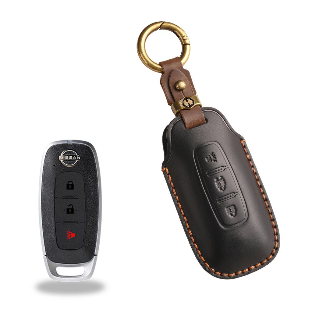 The Retro Key Cover Is Suitable For Nissan Xuanyi Teana Exploration Lu Xiaoke Qijun Jinke Genuine Leather Keychain.