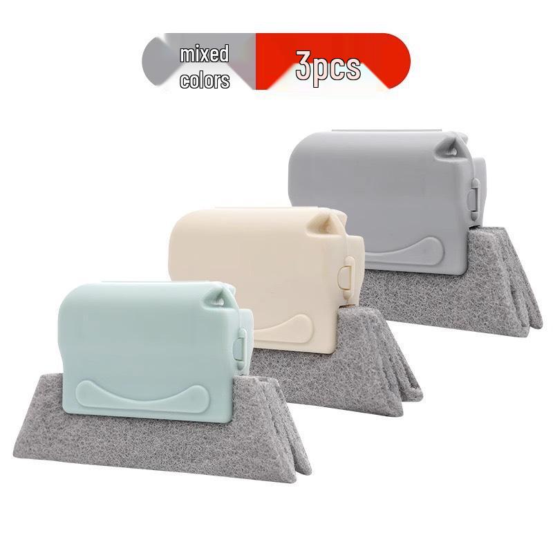 Window and Door Groove Cleaning Brush with Sponge