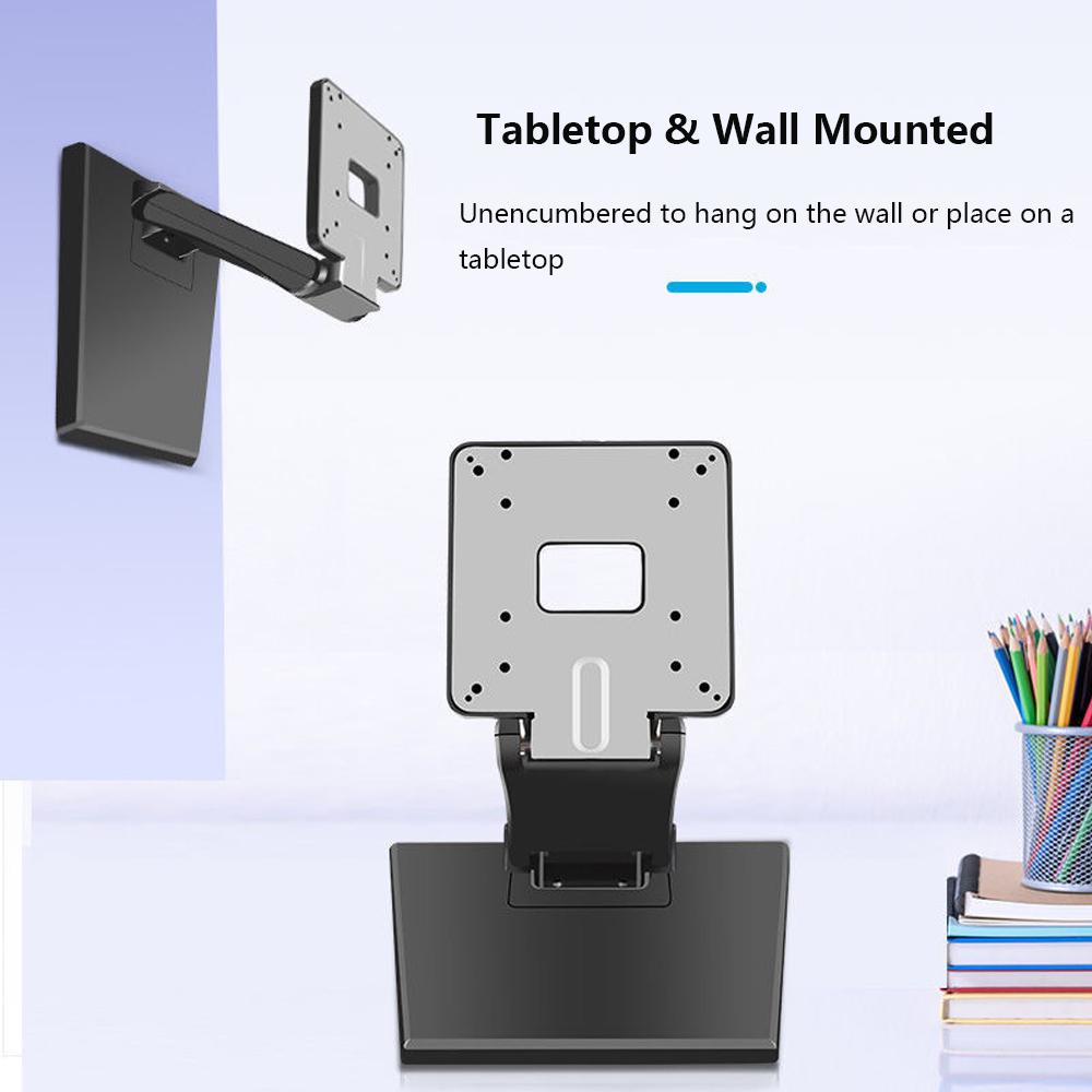 14-24" Desktop Monitor Holder with VESA Hole Folding TV Screen Stand Screen Mount Support Metal Bracket for Office Home School