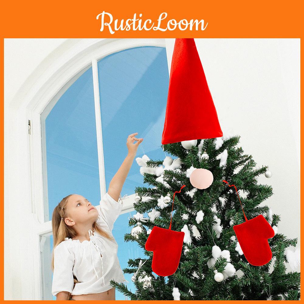 Tree Christmas Decoration Santa Claus Hat Nose Set Festival Decoration Gift