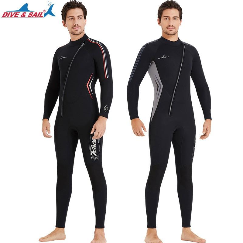 Mens 3mm Neoprene Full Wetsuit Scuba Diving Snorkeling Surfing Warmth UV Protection Water Sports Gear