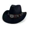 Western Cowboy Hat Autumn And Winter Male And Female Knight Hat European And American Style Big Edge Top Hat Jazz Hat