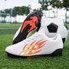 Low-Top Leather Football Training Shoes with Spikes - Youth & Large Sizes