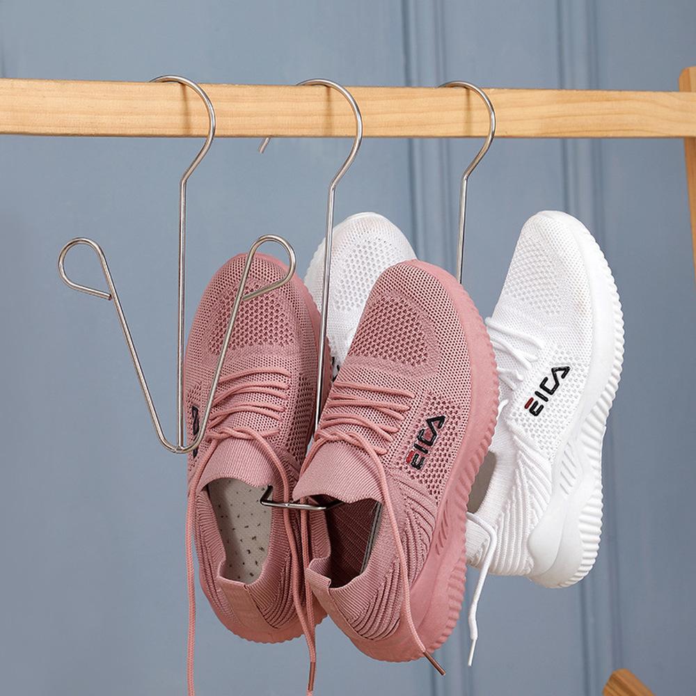 Windproof Non-Slip Solid Drying Rack Stainless Steel Shoe Rack Outdoor Balcony Creative Hook B 498₽