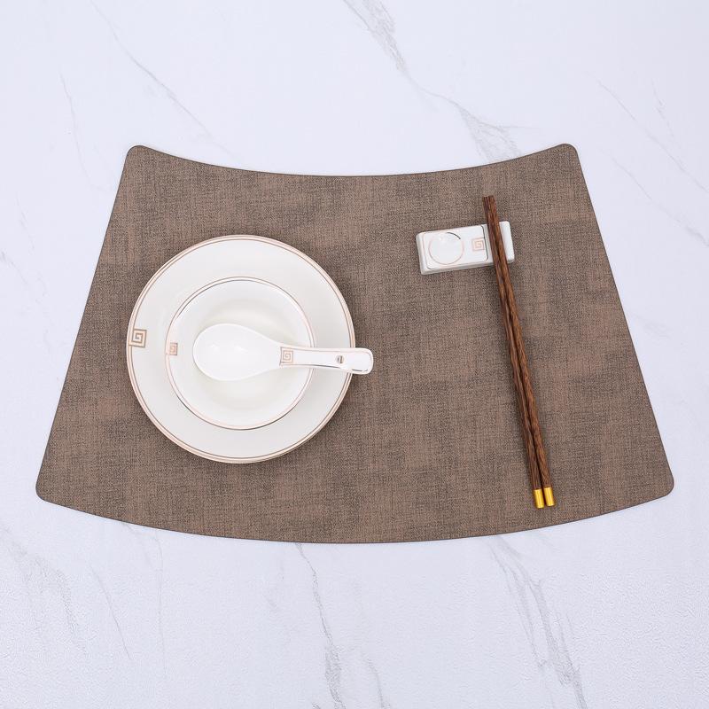 Round table new Chinese fan-shaped placemat Western food mat Anti-scalding table mat Thermal insulation mat Food cloth mat Bowl mat Hotel meal
