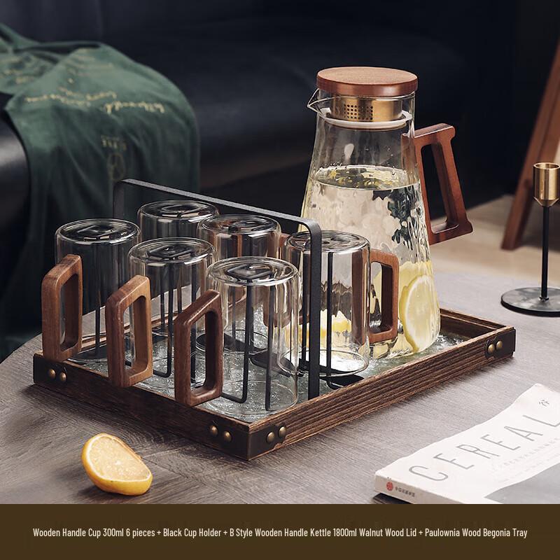 Jingbeier High-Grade Transparent Glass Tea Set