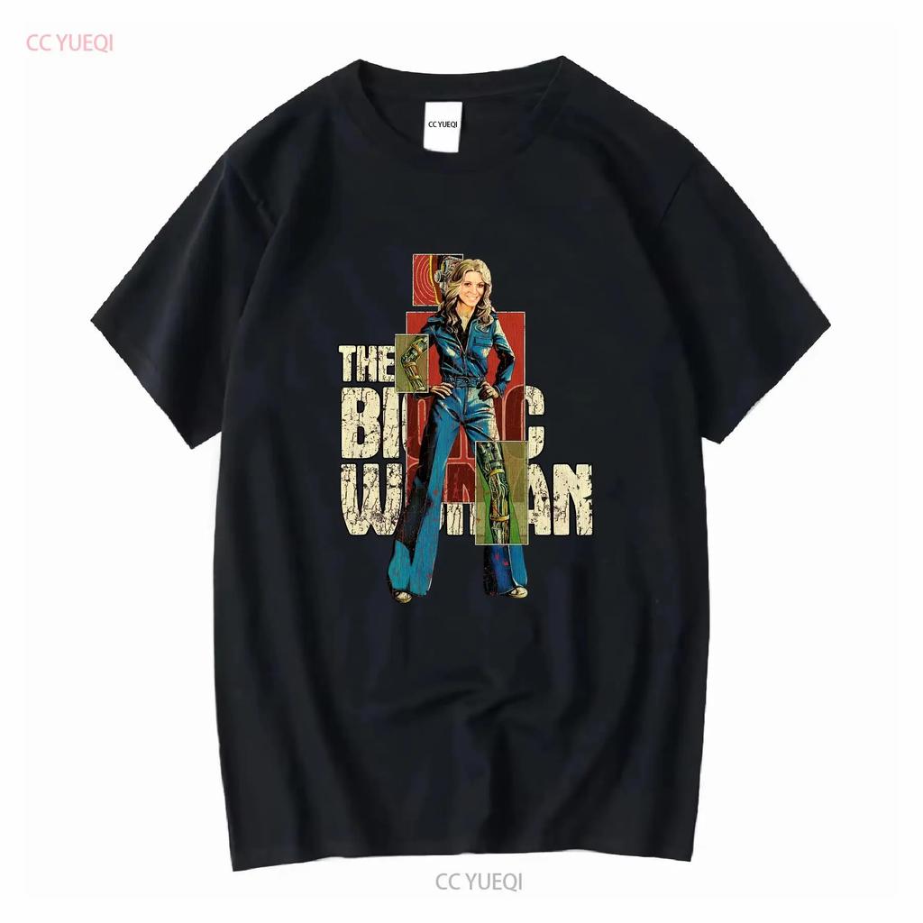 Movie Design T Shirt Jaime Sommers The Bionic Woman Steve Austin Lee Majors vintage Washed Versatile homme graphic Stylish