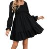 Women Casual Long Sleeve Summer Dresses Spring Patchwork Boho Floral Cocktail Party Dress