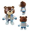 1pcsCute Kanye Dropout Bear Plush Dolls Kanye West Graduation Soft Stuffed Home Room Decor Dolls For Kid Birthday Christmas Gift