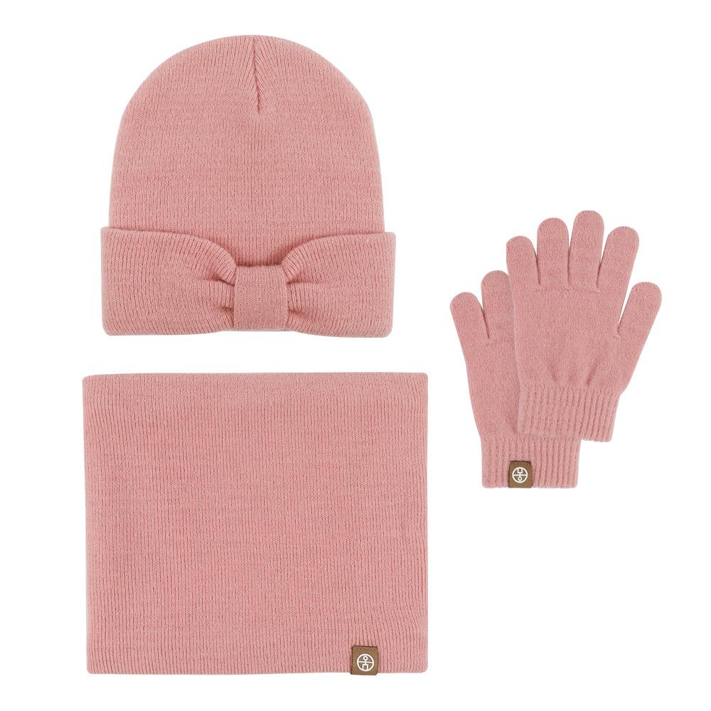 Children's Warm Three Piece Set Autumn/Winter Plush Baby Hat, Scarf, Glove