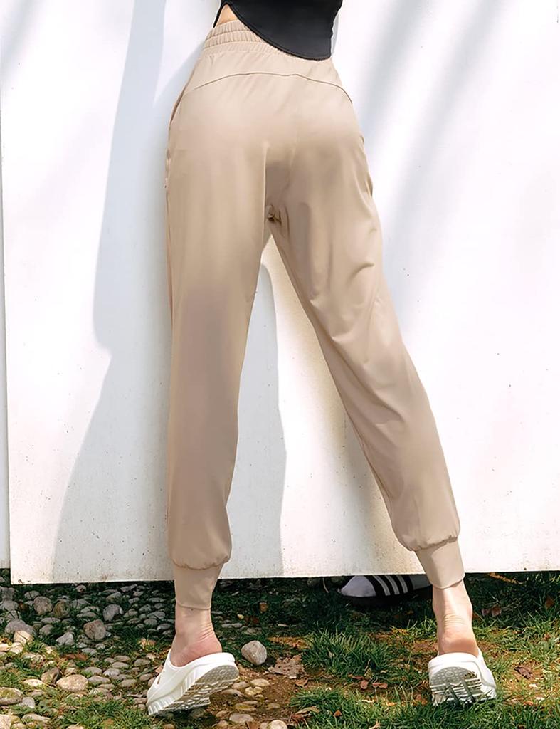 XEXYMIX Yoga Jogger Pants Medium Feather Sweatpants with Cooling Size Peanut Beige Women's XP9208G, Touch, M,