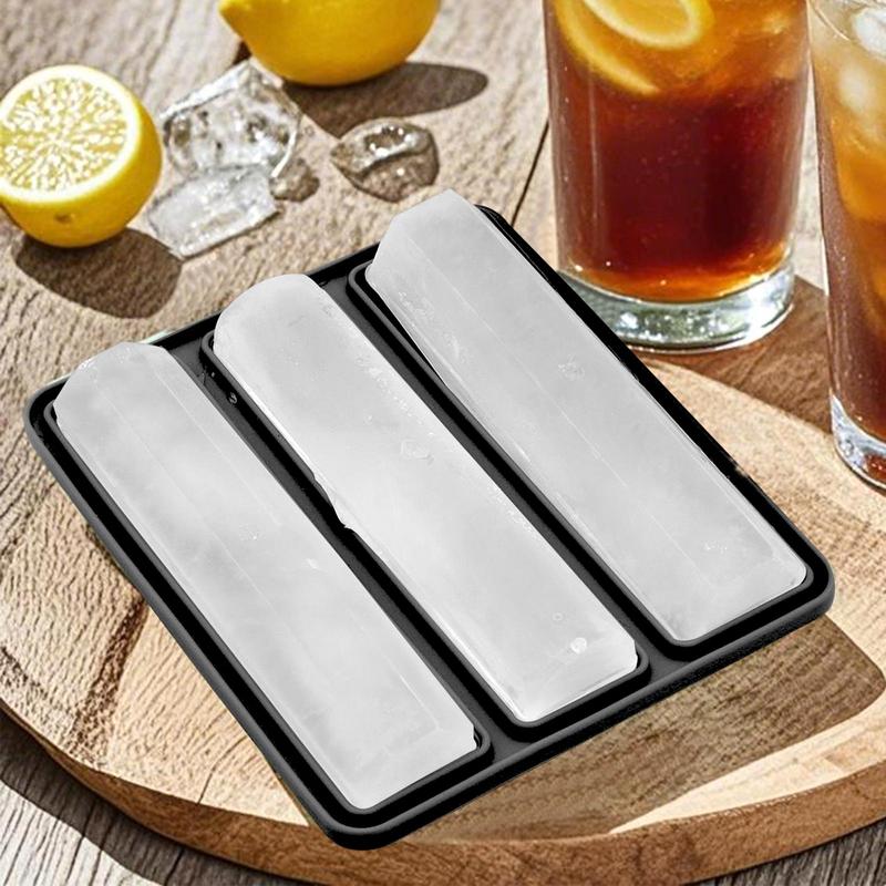 Ice Molds Silicone Ice Trays Cube Mold Silicone 3 Grid Rhombus Shaped Reusable Mould Easy Release Kitchen Tools Bar Supplies For
