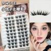 Individual False Eyelashes Tray Volume Lash Extensions Natural Look Lightweight Synthetic Fiber Eyelash Clusters for Eye Makeup Application